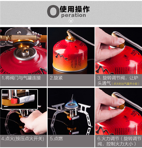 Bếp lò ngoài trời xác thực bếp lò di động ngoài trời được trang bị bếp gas ngoài trời dã ngoại cắm trại - Bếp lò / bộ đồ ăn / đồ nướng dã ngoại bếp nướng than hoa ngoài trời