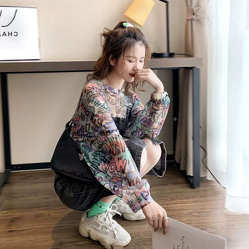 Áo sơ mi ren đáy của phụ nữ thiết kế cảm giác thích hợp áo sơ mi voan của phụ nữ 2021 mới mùa hè nước ngoài phong cách áo sơ mi nhỏ xu hướng hàng đầu - Áo sơ mi chiffon ren