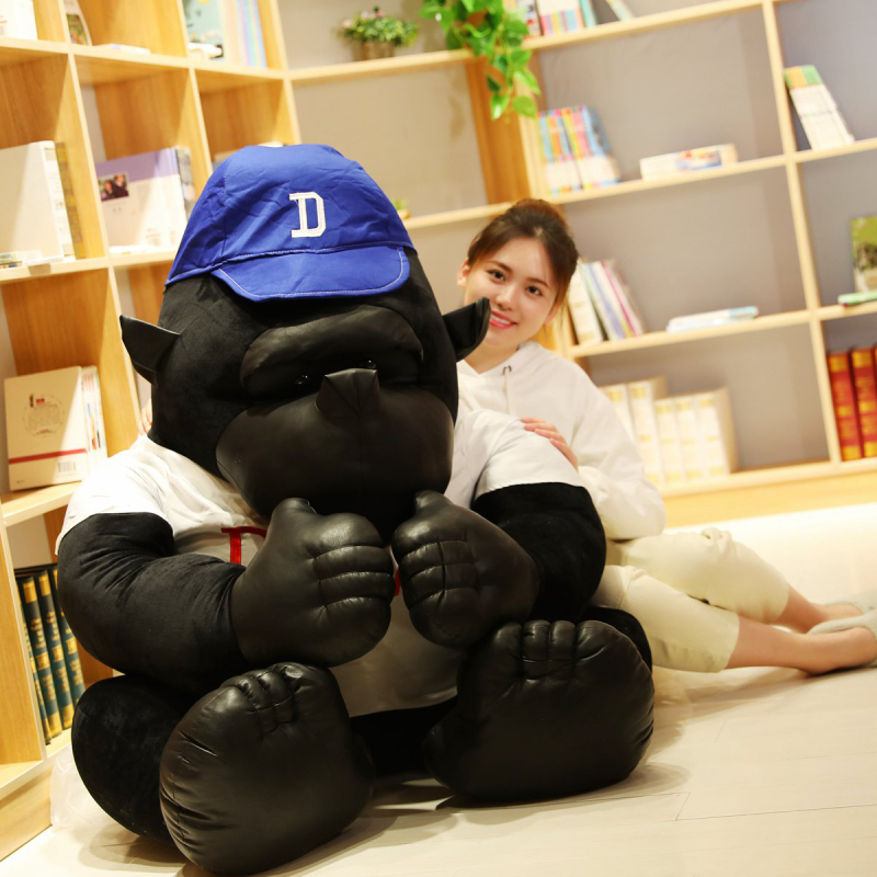 Gorilla Plush Toy Black King Kong Cute Doll Internet Celebrity Lazy Rag Doll Gift for Boys and Girls