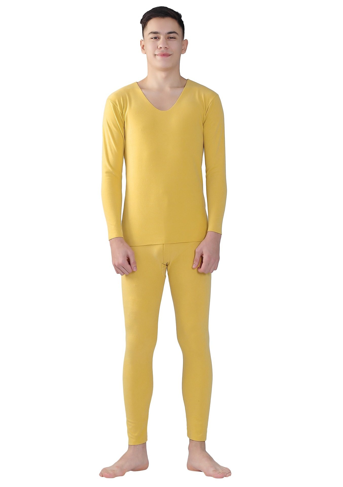 Yellow Male Autumn Winter Autumn Clothes Sanitary Pants Plus Fat Increase Yard fever Deceiter Thick Fever Clothing Pants Pure Color Wine Red