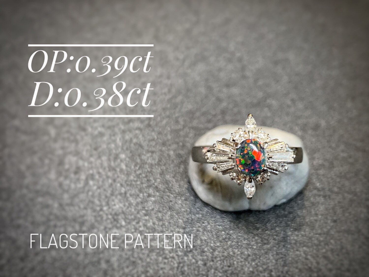 Sold Opal Island Rare Lightning Ridge Black Opal Pave Stone Color Ring