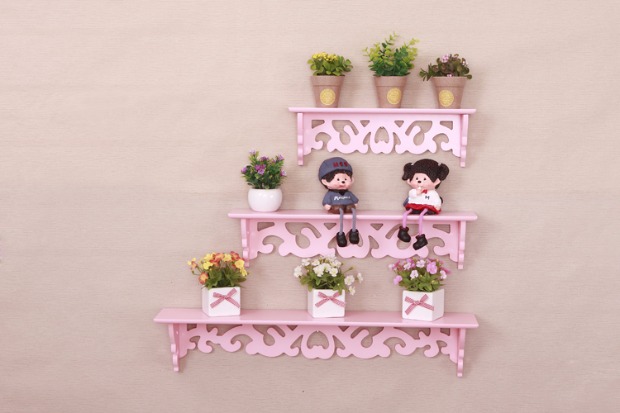 Sáng tạo từ châu Âu-Hàn Quốc khung phân vùng chạm khắc khung vườn rỗng kệ tường tường kệ kệ kệ sách - Kệ kệ treo