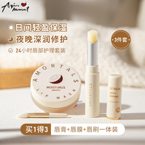 Aqin Er Wood Rip Balm Lip Mask Moisturizing and Deadly Skin Lip Care Set