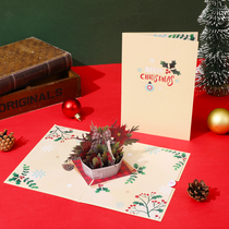 Christmas Gifts Delicately Creative Design Handcrafted 3D Solid Upscale Blessings Gift Small Card Business Customised Greeting Cards