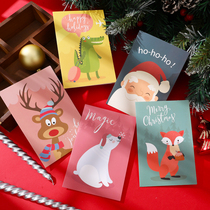 Korea Creative Christmas Cards Children Cartoon Christmas Blessings Message Card Mini Small Card With Envelope