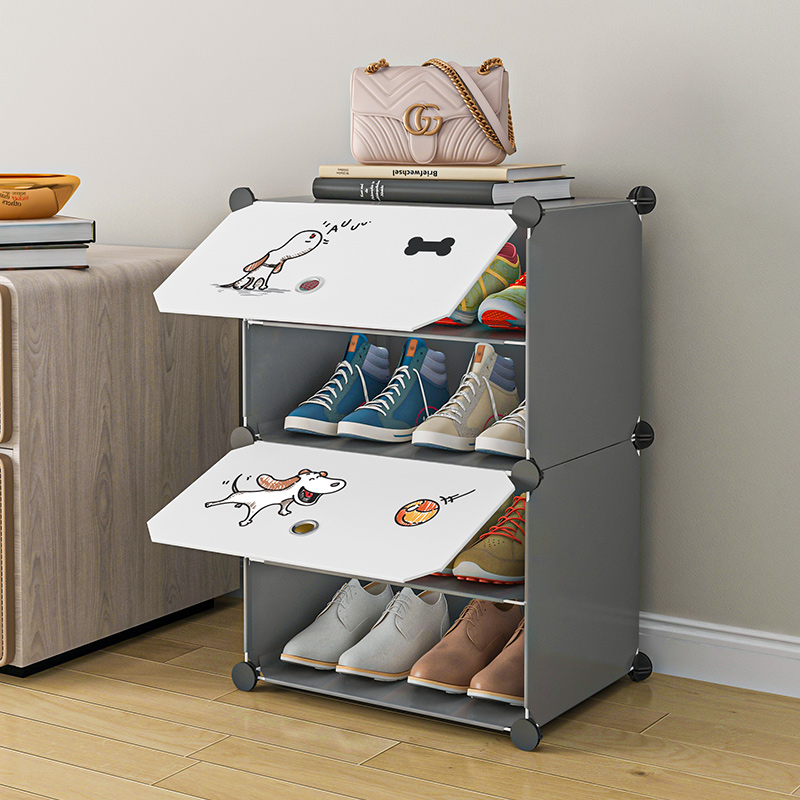 Simple new 2021 shoe rack sub-home indoor good-looking doorway dust-proof dorm room to contain small narrow mini-shoe cabinet