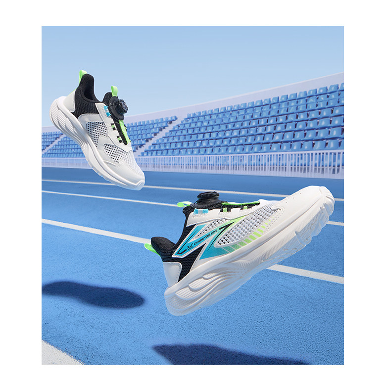 361 Degree Kidsren's Shoes, Kidsren's Running Shoes, Summer New Style Breathable Large Mesh Boys' Shoes, Youth Boys' Sports Shoes — 36