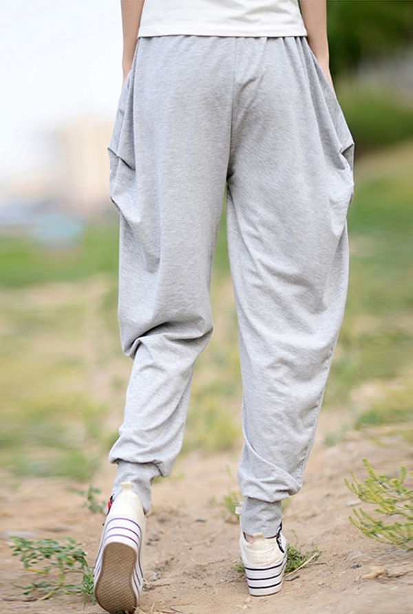 Mùa hè phần mỏng cotton kích thước lớn quần hậu cung thời trang chất béo MM là mỏng thể thao giản dị quần đường phố quần khiêu vũ nữ cà rốt quần quần áo thể thao nữ