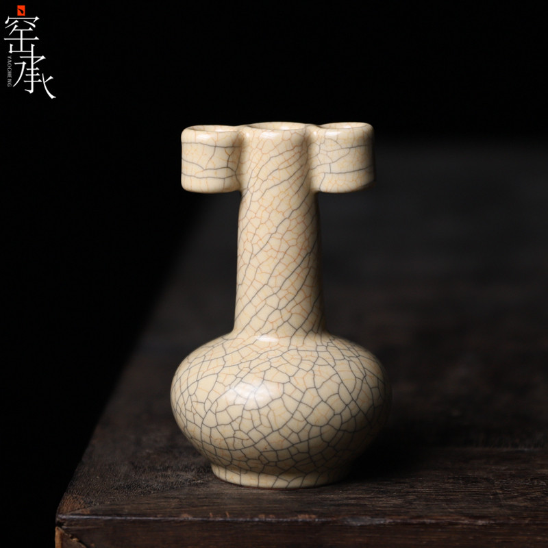 Dragon Quanqing Porcelain Spread of Slam Kiln Slam Bottle Imitation Ancient Throw Pot master Wu Xueyuan Handmade small flower ware collection to play the game