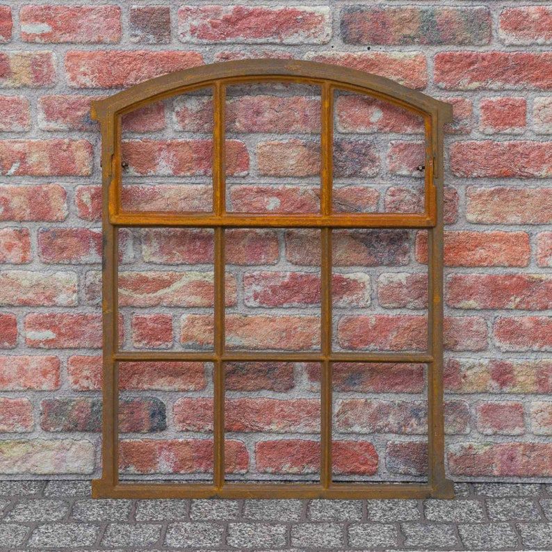 Cast Iron Long Flip Cover Fake Window Retro Old Decoration Wall Hanging Restaurant Wall Decoration European Industrial Style Export Export