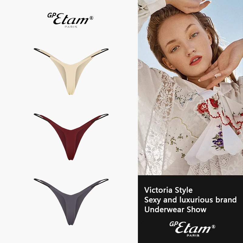 French Gpetam Sexy Double-Layer Thin Strap Butt-Lifting Fitness Plus-Size Thong Bikini Women's Seamless Underwear