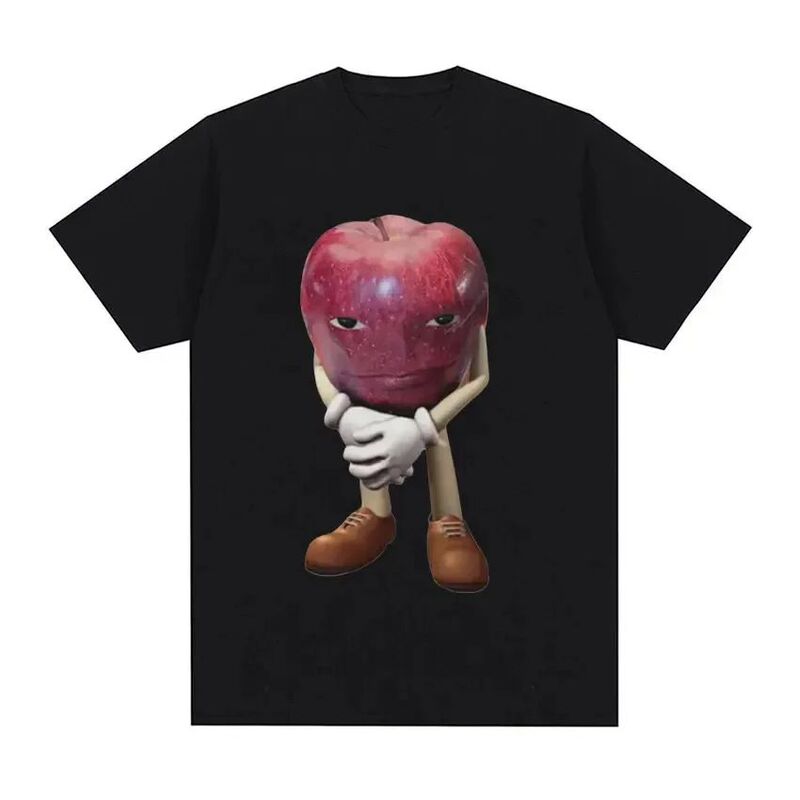 Retro Apple design men T-shirts Meme funny t shirt women Tee