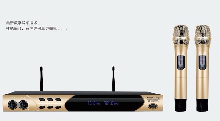Meizhisong MS-128 MS-138 Wireless Handheld One Drag Two Karaoke Microphone