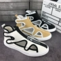 Mùa hè mới cao top thoáng khí vải openwork xu hướng dép nam Phiên bản Hàn Quốc của giày thường hoang dã nhanh tay với giày nam - Giay cao giày cao cổ 