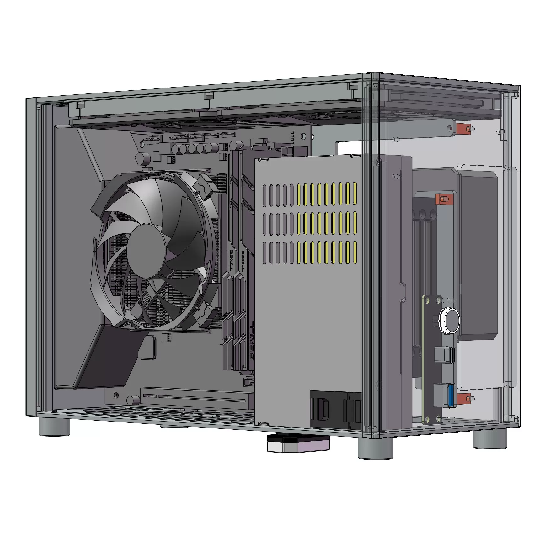 Корпус компьютера ZS A4S ITX объемом 7.3L, полностью алюминиевый мини-слой, поддерживает Flex 1U конструкцию