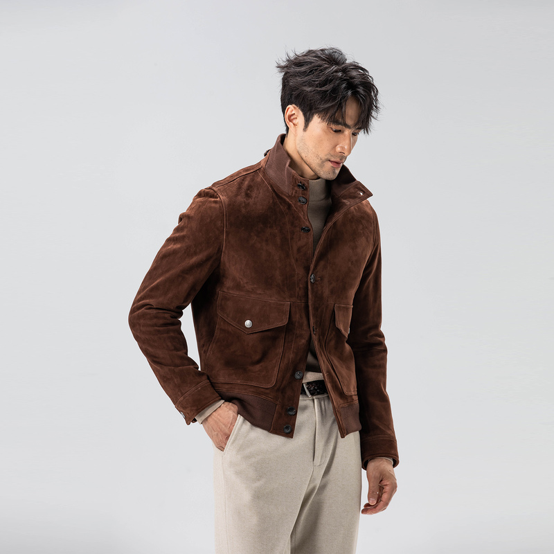 Show Louis Harrington Jacket South African Mixed Suede Sheepskin Jacket Genuine Leather Men's Coat 25Aw