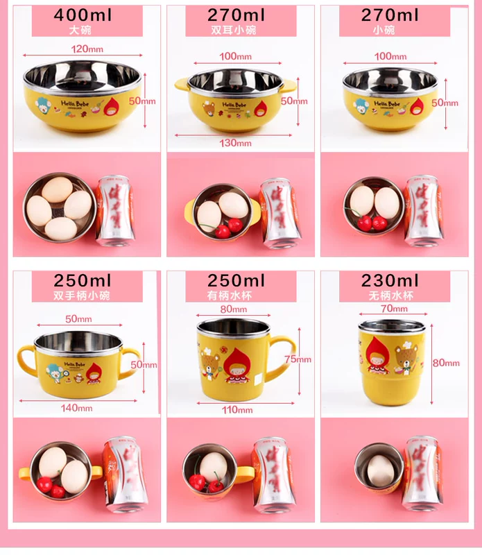 Khóa bằng thép không gỉ bát súp trẻ em chống vỡ hộ gia đình dễ thương bộ đồ ăn hoạt hình với nắp đặt hộp ăn trưa trường tiểu học - Hộp cơm điện sưởi ấm gào mên điện