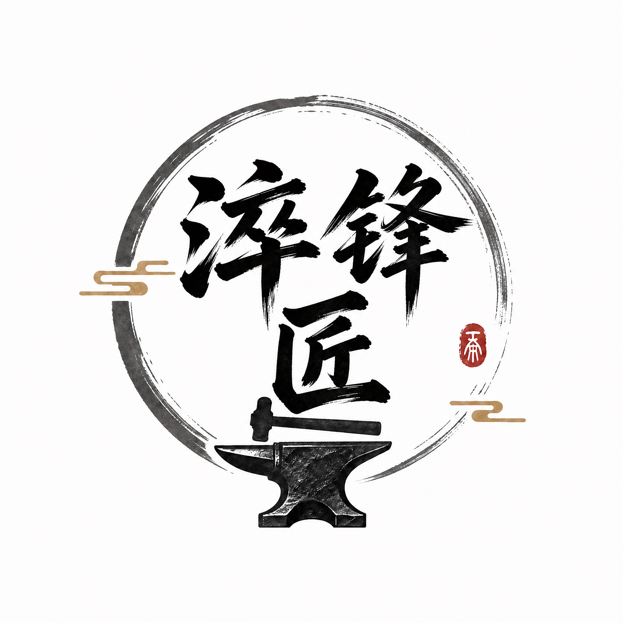 淬锋匠五金农具的LOGO