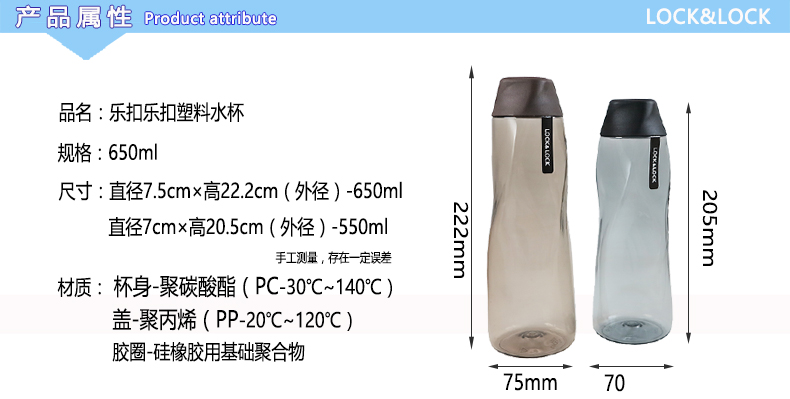 乐扣乐扣 冰峰螺旋随手杯 550ml 图1
