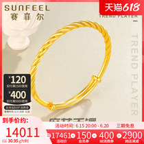 Saifir Gold bracelets womens gold 999 9 Twist Bracelet Caravan Bracelet push-pull the living-mouth bracelet