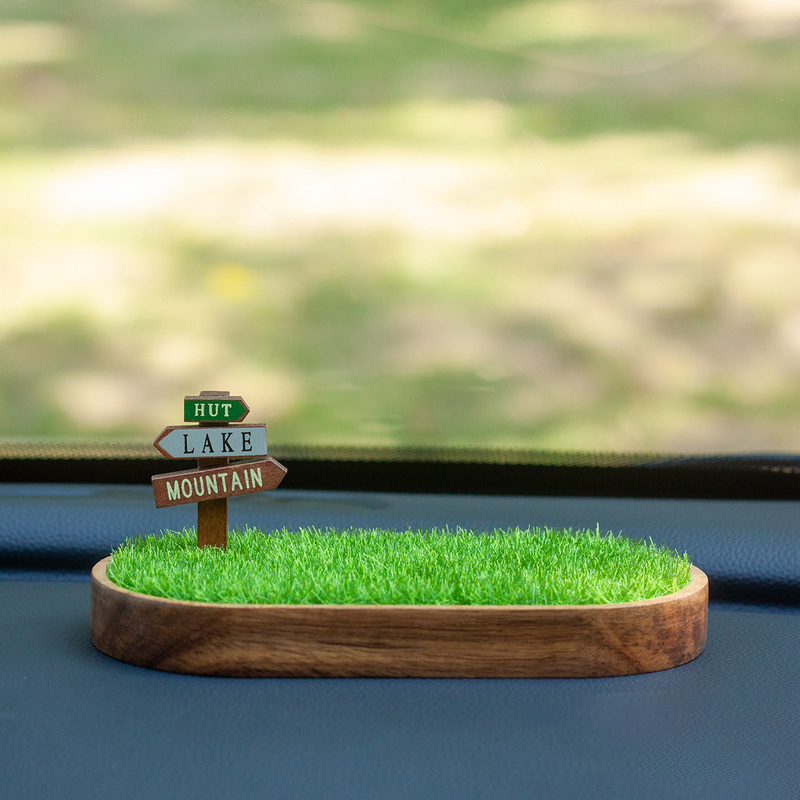 Solid Wood Green Grassland Anime Bubble Mart Bob Boyfriend DIY Base Fresh Style Car Dashboard Ornament Decoration Solid Wood Green Grassland Anime Bubble Mart Bob Boyfriend DIY Base Fresh Style Car Dashboard Ornament Decoration