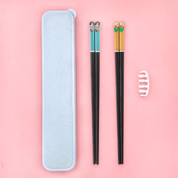 Long portable japanese cute adult couple alloy chopsticks
