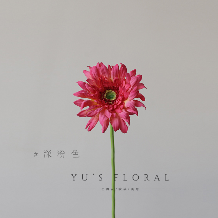 Artificial flowers, curling Francois, indoor home furnishing flower art, single branch fake flowers, foreign trade export order, small quantity