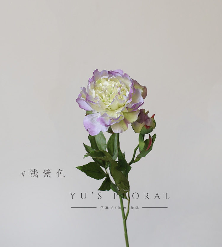 Emulated flower peony flowers single branch fake flower pink indoor soft dress Chen set photographic props foreign trade tail sheet