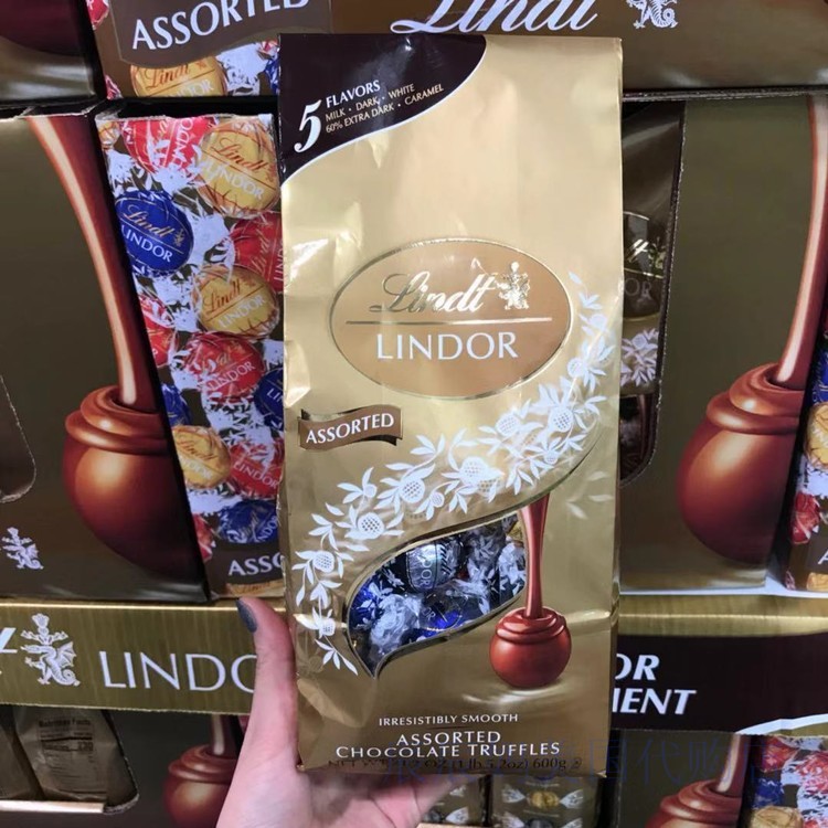 Spot American original wedding candy Lindt Swiss Lindt soft heart chocolate selection 5 flavors mixed 600g