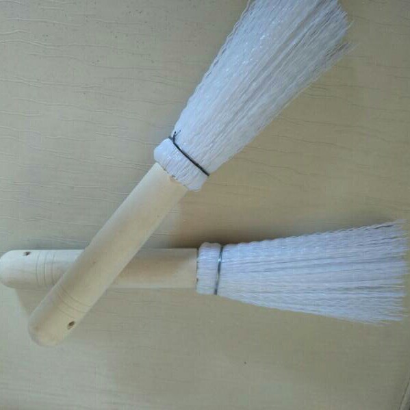 Traditional wooden stick with handle pot brush cooking brush cooking broom Nylon brush Plastic seedling washing pot brush dish brush large size