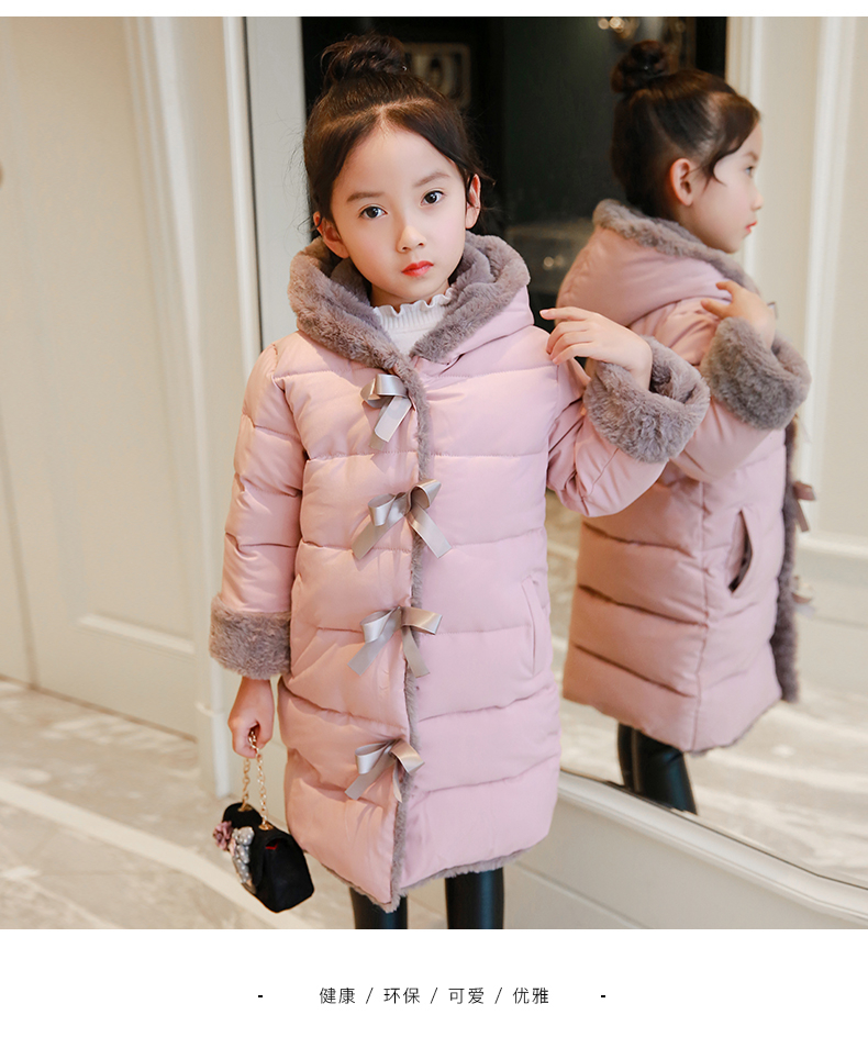 6 nữ lớn trẻ em áo khoác mùa đông cotton 2018 trẻ em 8 lông thỏ 10 quần áo cotton dày 12 trường tiểu học 13 nữ 15 tuổi áo khoác phao nữ dáng dài