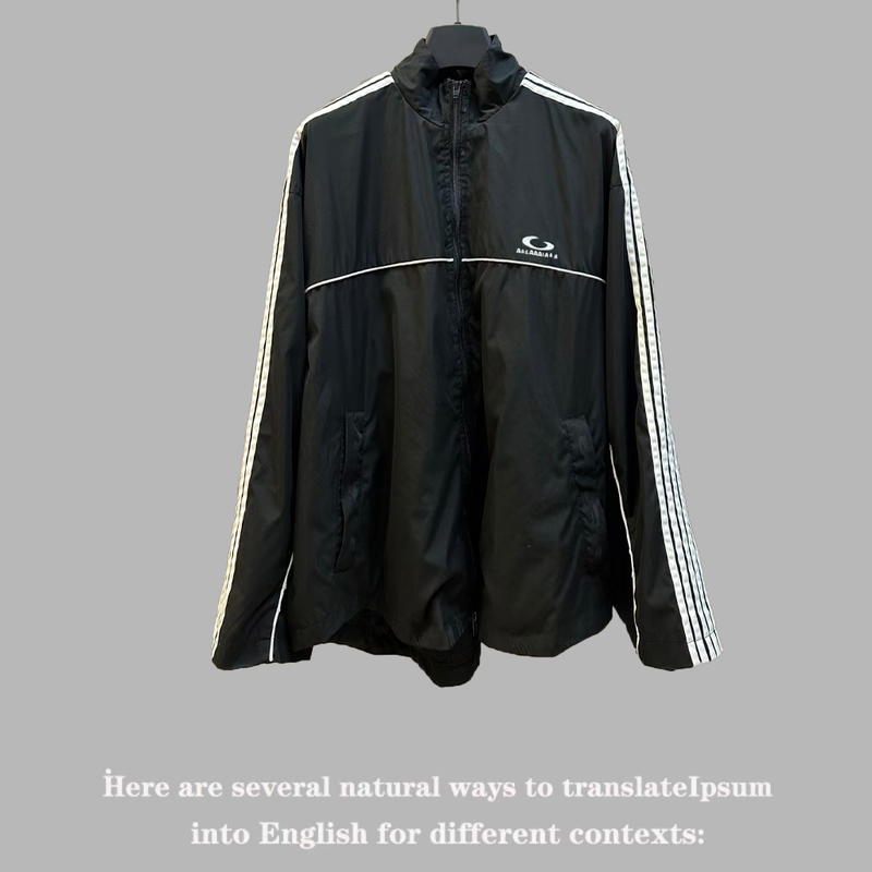 Ceiling! New Paris-Style Side Five-Bar Ring Embroidery Sports Zipper Windbreaker Unisex Trendy Brand Jacket Ceiling! New Paris-Style Side Five-Bar Ring Embroidery Sports Zipper Windbreaker Unisex Trendy Brand Jacket