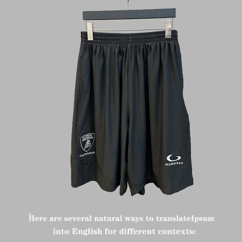Ceiling! Paris-Style Racing Collaboration Thin Sports Quick-Drying Embroidered Loose Shorts, Unisex