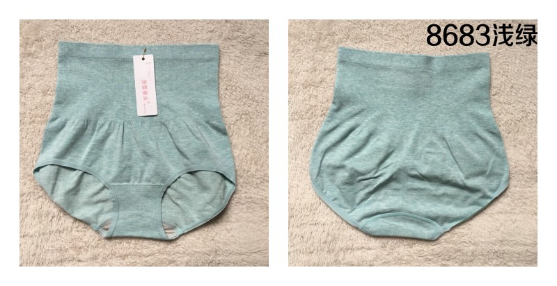 Quần lót của cô Leimanduo, bụng, eo cao, phương thức, thoáng khí, cotton một mảnh, quần sịp của phụ nữ quần lót lọt khe xẻ đáy