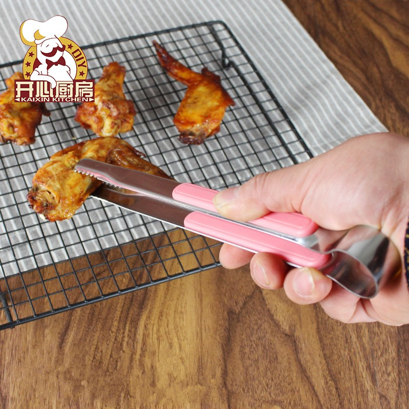 超长不锈钢食品夹家用厨房烘焙油炸多功能加厚加长耐高温防烫夹子