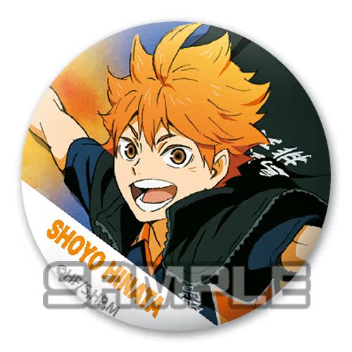 AJunior volleyball player   comic   Section e circular   Small Volleyball badge Badge periphery   58mm Baji