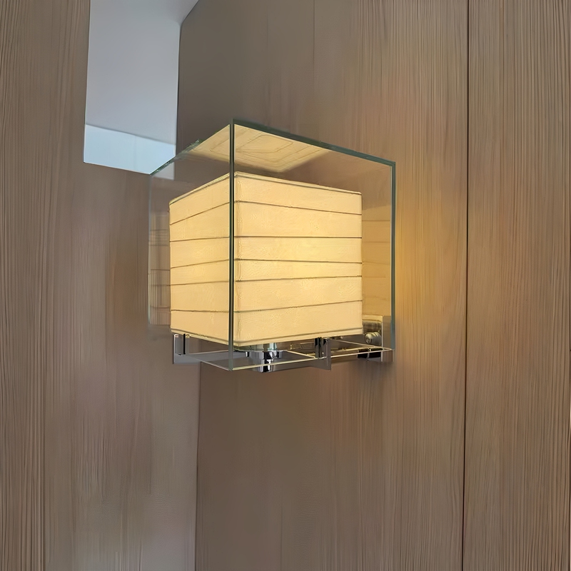 Tokyo Andaz Hotel Retro Minimalist Design Square Glass Corridor Aisle Wall Lamp Light Luxury Wall Lamp