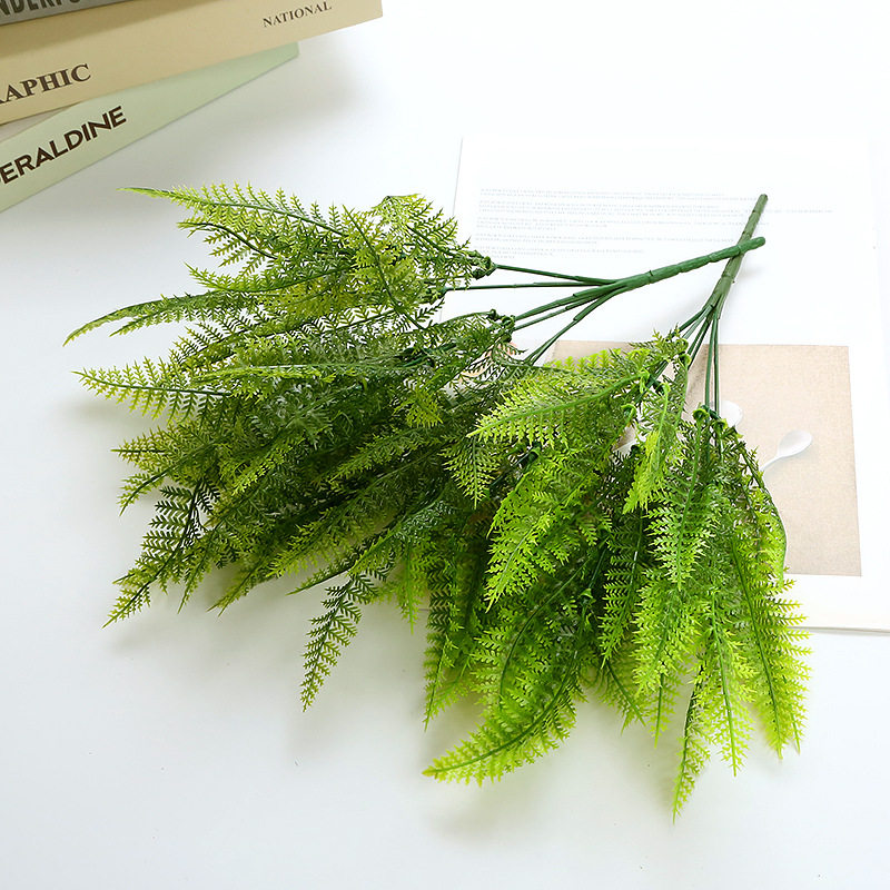 Simulated green plant interior decorated grass wall decorated leaf fake fern plant simulation grass Persian fern
