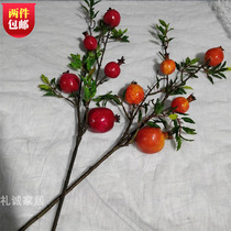 Simulation of pomegranate fruit home furnishings soft model room decoration TV cabinet simulation flower fake flower simulation decoration flower