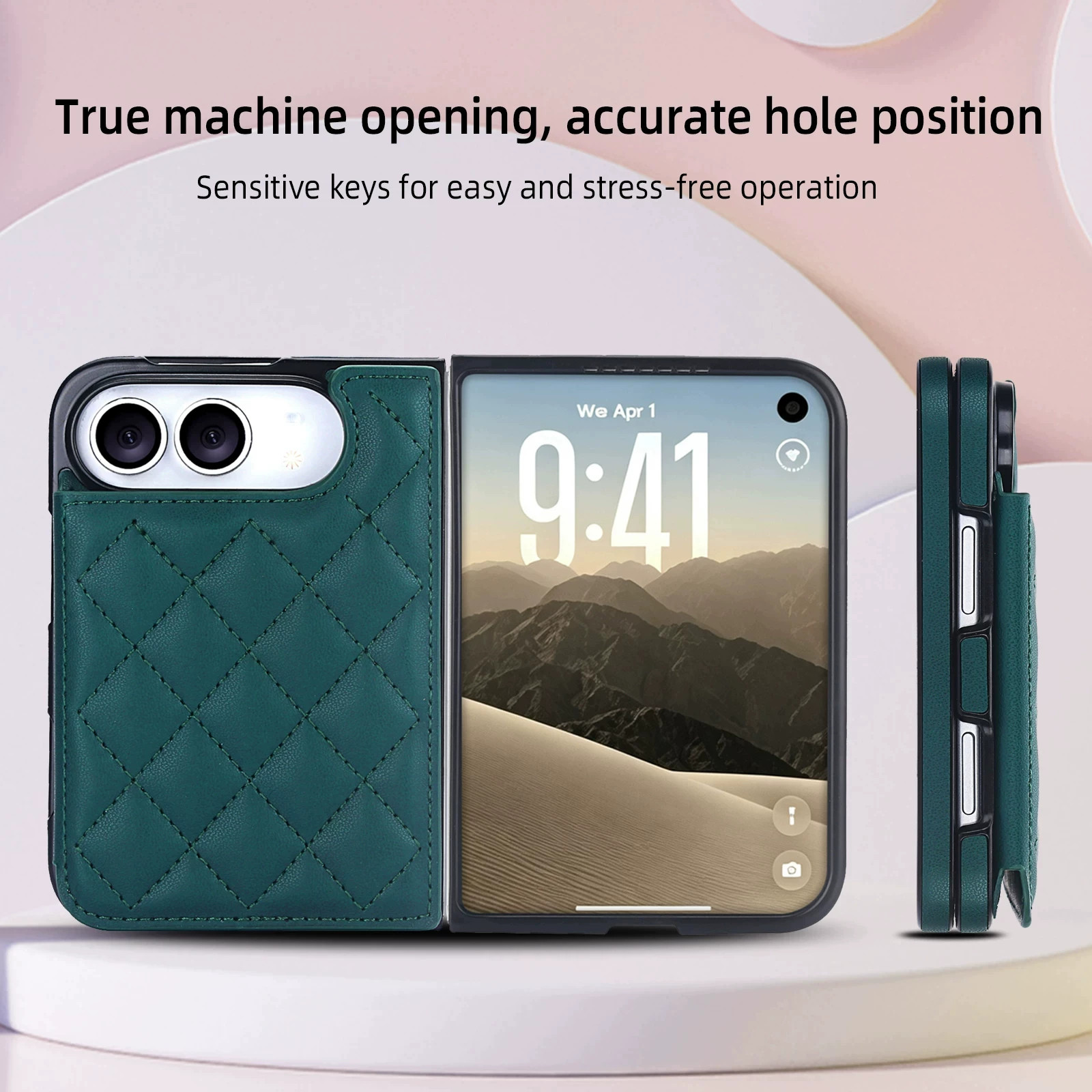 Rose Gold Diamond Quilted Leatherette iPhone Case