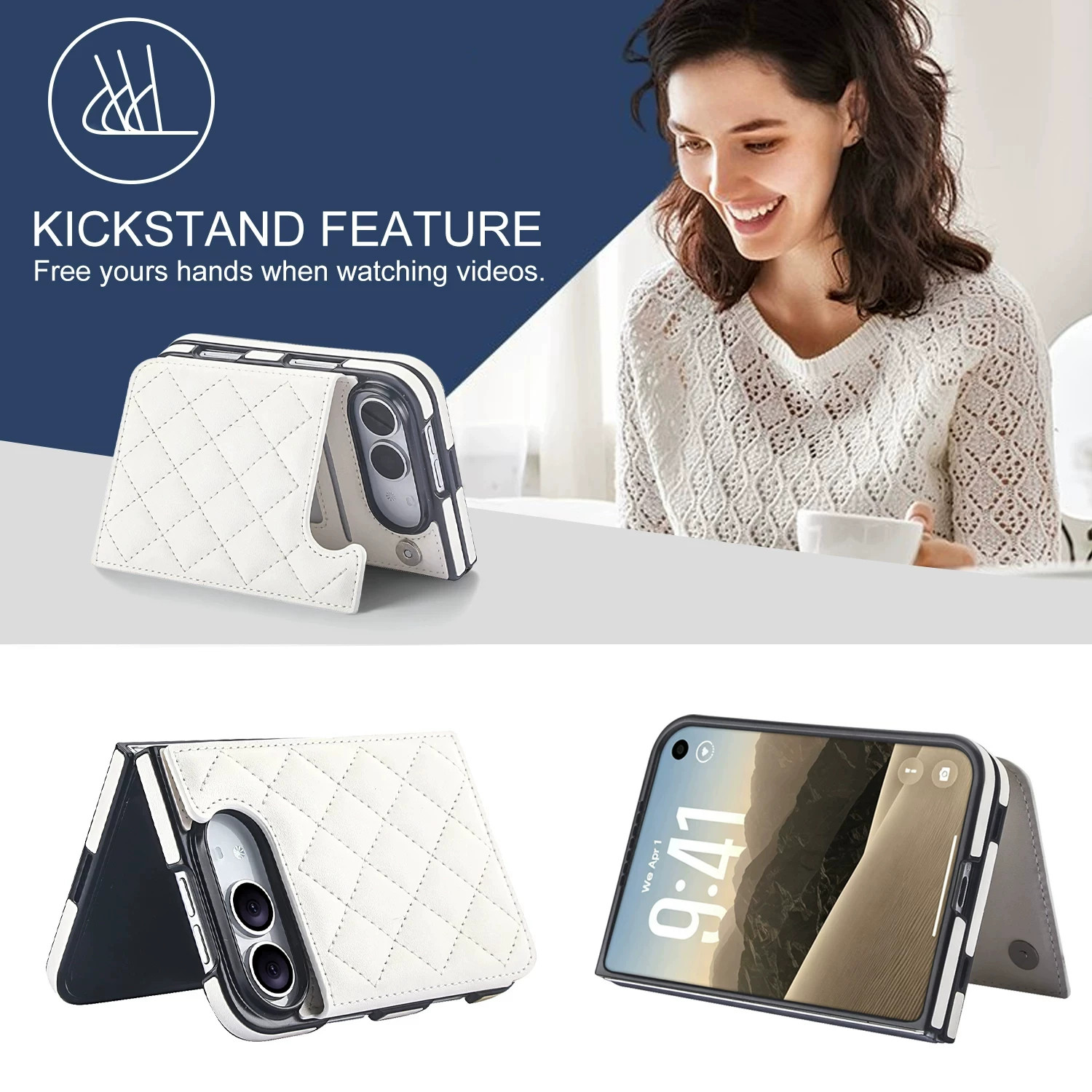 Rose Gold Diamond Quilted Leatherette iPhone Case
