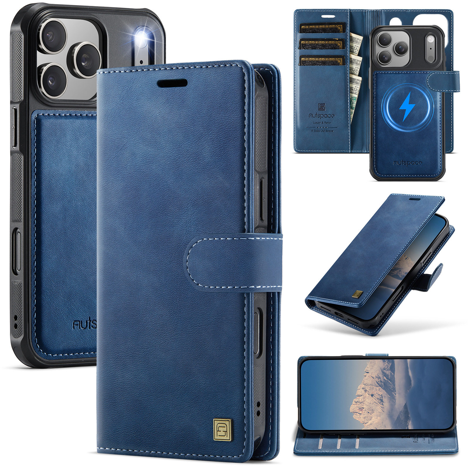 Distressed Leather Stitching Logo iPhone Case