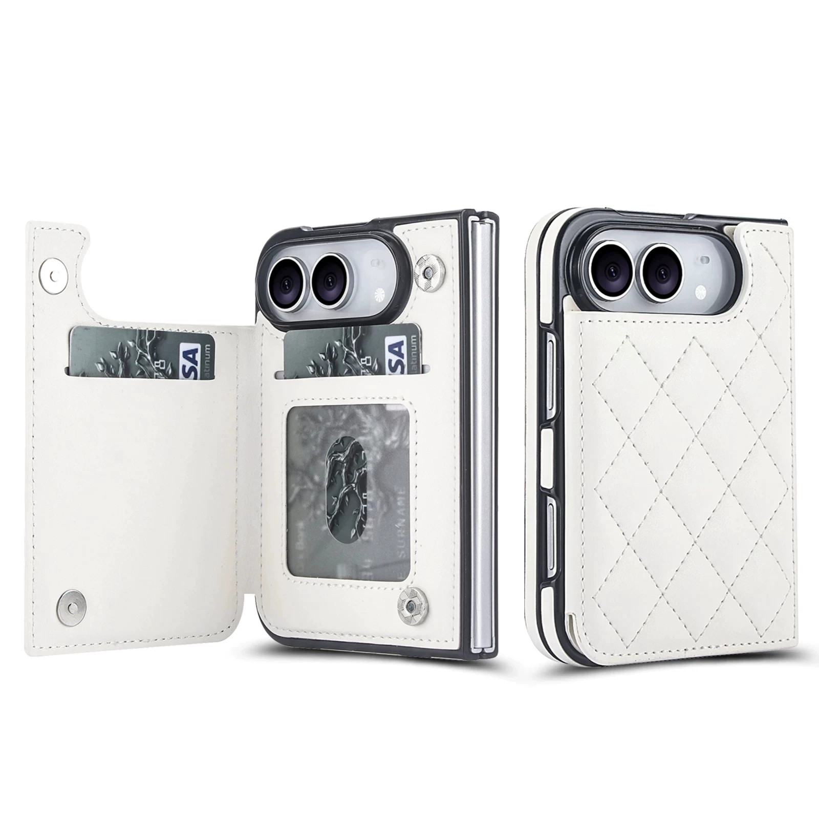 Rose Gold Diamond Quilted Leatherette iPhone Case