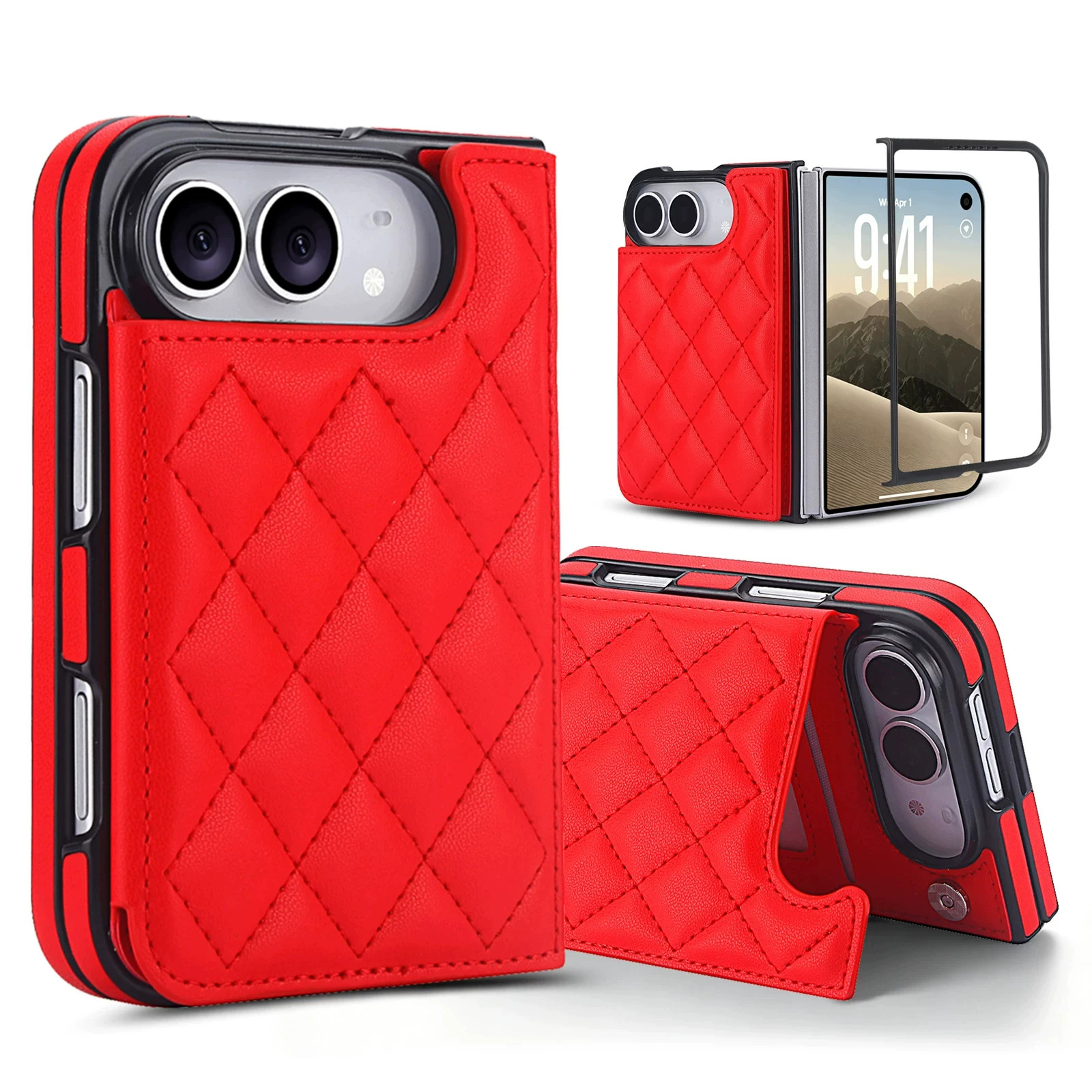 Rose Gold Diamond Quilted Leatherette iPhone Case