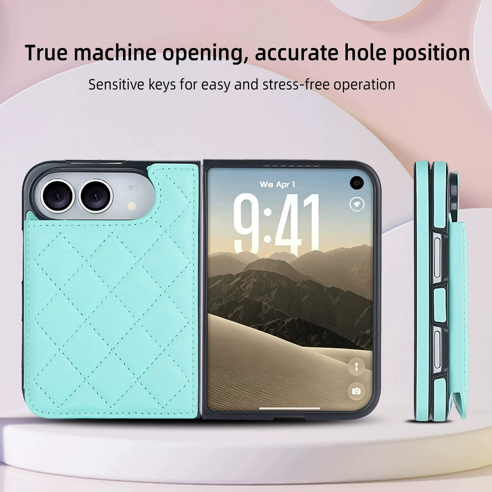 Rose Gold Diamond Quilted Leatherette iPhone Case