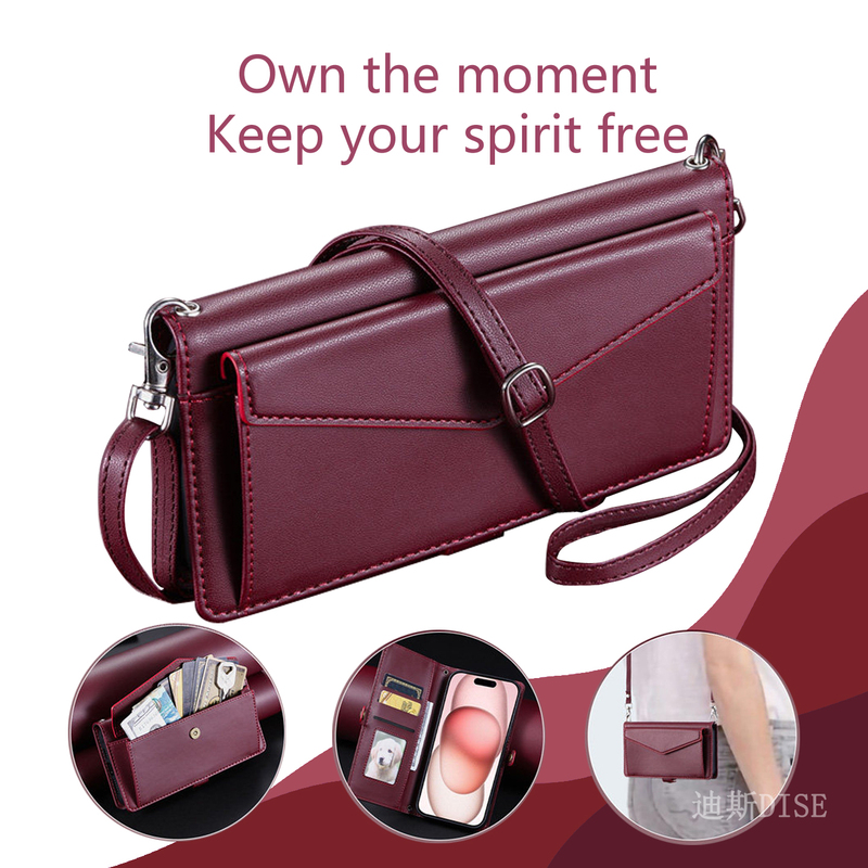 High-End Flip Card Holder Case Suitable for Samsung S25 Phone Case, Large Capacity Wallet S25Ultra Protective Case, Crossbody Note20 Phone Case, High-Quality Leather Case, S25Edge Protective Case