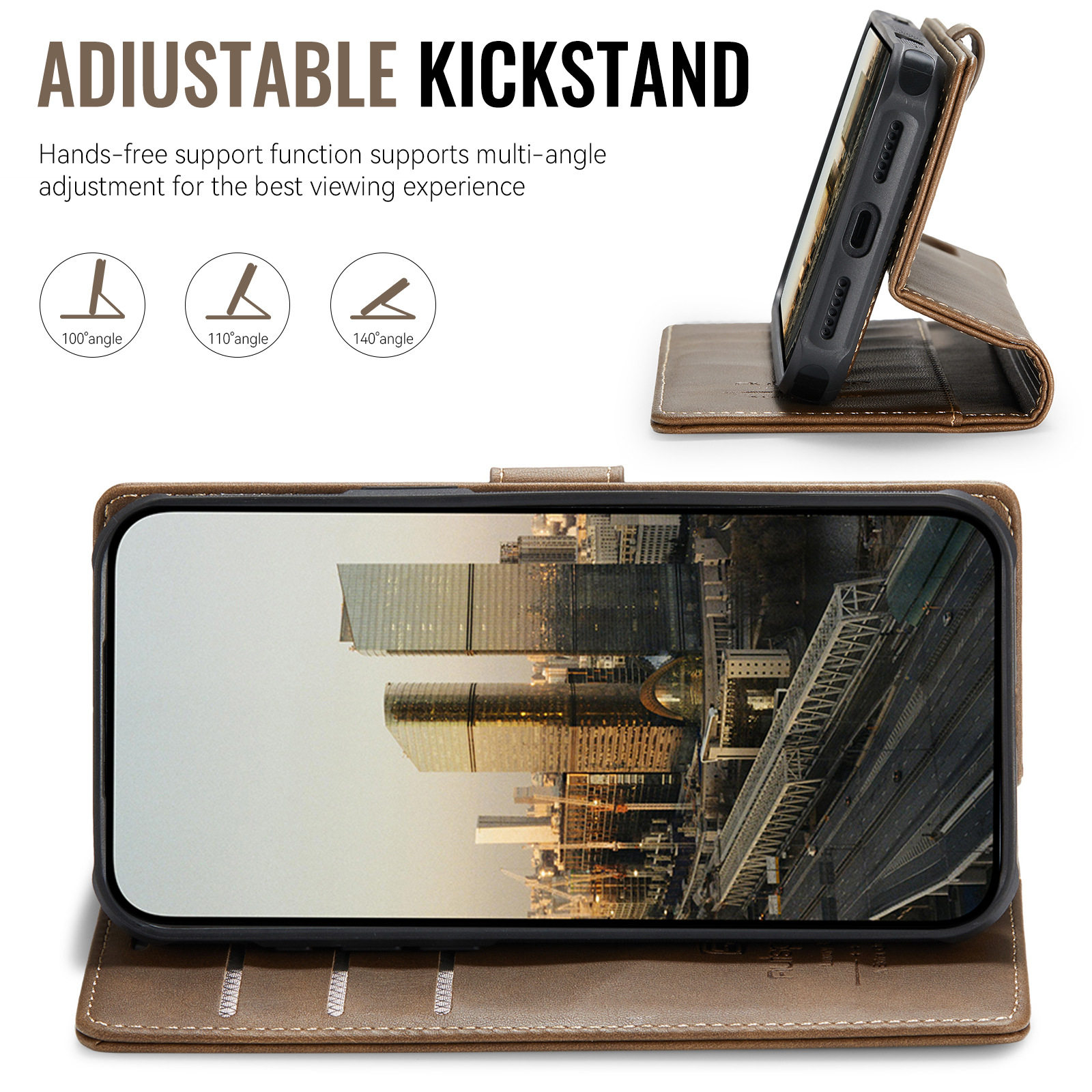 Distressed Leather Stitching Logo iPhone Case