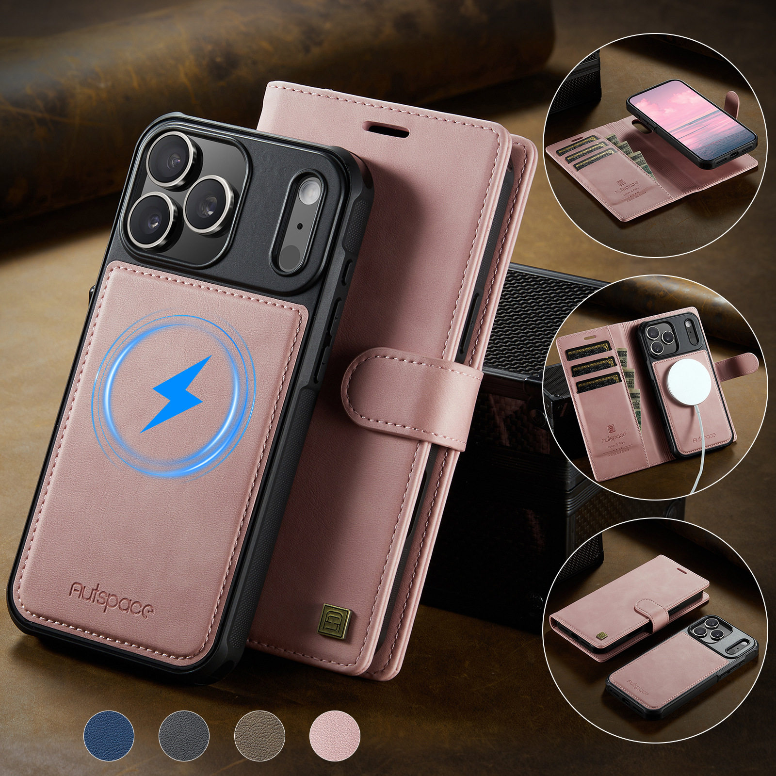 Distressed Leather Stitching Logo iPhone Case