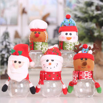 Christmas decoration supplies creative hanging hand candy jar childrens gift box old man snowman storage jar desktop ornaments