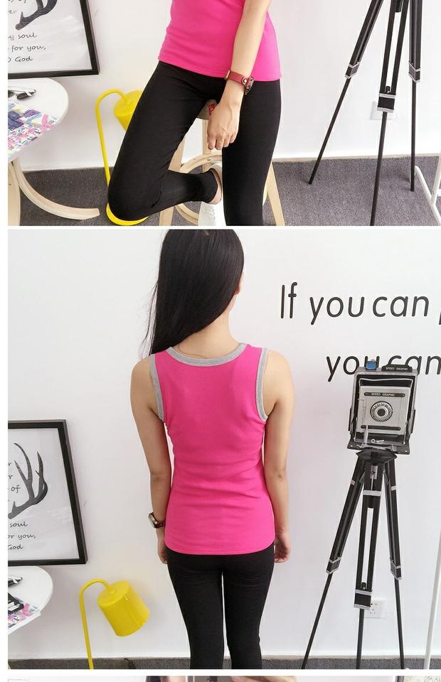 Mùa thu đông 2018 áo vest nữ ấm áp cộng với áo nhung dày lên đáy áo size lớn thân áo ấm áp cơ thể điêu khắc áo lót nam basic